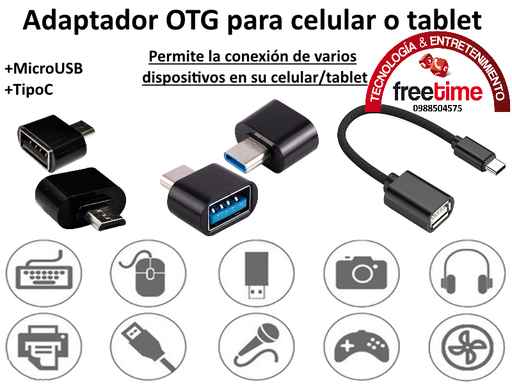 [FT0040] Adaptador OTG Tipo C/microUSB a USB-A